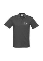 Biz Collection Crew S/S Polo - Charcoal  | P400MS-Charcoal 